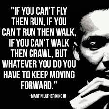 If you can t fly then run. Covenanthouseto A Twitter If You Can T Fly Then Run If You Can T Run Then Walk If You Can T Walk Then Crawl But Whatever You Do Keep Moving Martin Luther King Jr