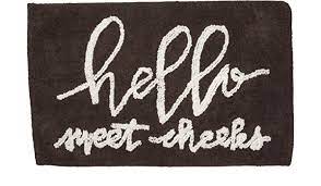 Do not place mat on wet surface, as mat may slip. Amazon Com Primitives By Kathy Hello Sweet Cheeks Bath Rug 32 Inch By 20 Inch Furniture Decor