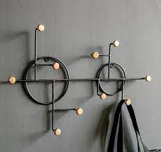 Metal Wall Rack With Hooks Wall Hanger Clothes Hanging Rack Etsy Modern Coat Rack Wall Hangers For Clothes Wall Hanger