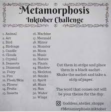 Inktober 30 Day Drawing Challenge Creative Drawing Prompts Drawing Challenge