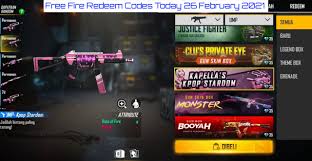 Still, a single account can use then only one time, so if you already redeem a. Free Fire Redeem Codes Today 26 February 2021 T Developers