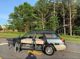 It has a reported weight of 840 lbs. 2001 Subaru Outback Trailer Camper For Sale On Facebook Market Place Shitty Car Mods