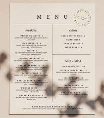 Restaurant Menu Design Minimal Cafe Menu Design Trendy Food Menu Cafe Branding Black And White Menu Sheet Cafe Menu Design Restaurant Menu Design Cafe Menu