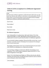Choose a topic to view invitation letter templates Letter To Invite An Employee To A Settlement Cipd Hr Inform