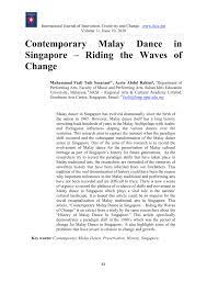 We hope this will help you in learning languages. Pdf Contemporary Malay Dance In Singapore Riding The Waves Of Change