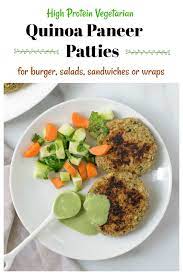 Make These Indian Vegetarian Quinoa Paneer Patties Recipe For Snack Great As Burger Inside A Wrap Or Quinoa Indian Recipes Quinoa Recipes Healthy Veg Recipes