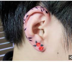 Just The Vine Ear Tattoo Korean Tattoo Artist Tattoos