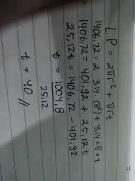 Maka dengan menerapkan rumus di atas, perhitungannya akan menjadi: Cara Mencari Tinggi Tabung Python