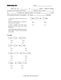 What type of reaction is : 49 Balancing Chemical Equations Worksheets With Answers