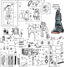 Bissell Proheat 2x Revolution Parts Diagram Bissell 66q4 Proheat 2x Healthy Home Upright Vacuum Cleaner Parts Sale Save Up To 25