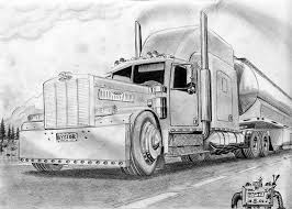 On each page in this article, the first drawing will be of the construction vehicle you will be working on. Pencil Drawings Of Semi Trucks Peterbilt 379 01 By Kalasznikow47 On Deviantart Truck Tattoo Peterbilt Truck Art