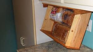 Under Cabinet Mounted Bread Box Drawer Drops Down For Easy Etsy Under Cabinet Storage Storage Cabinets Under Cabinet