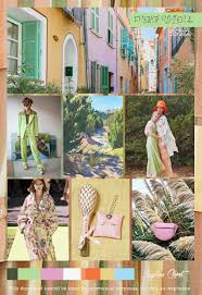 The forecasted tones for spring/summer 2022 celebrate nature, vitality and digital connection. French Riviera Ss22 Fashion Trend Colors By Angelina Cleret Color Trends Fashion Summer Color Trends Fashion Show Themes