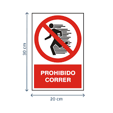 Ejemplos de Señales de Prohibición en Riesgos Laborales de uso de móvil y prohibido correr
