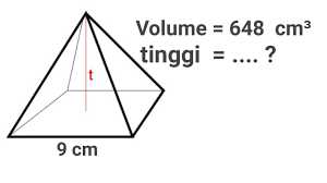 Cara Cepat Menghitung Tinggi Limas Jika Diketahui Volume Sisi Youtube