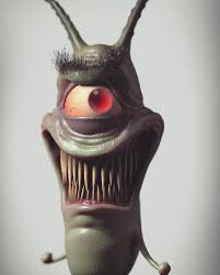 Posted By Wilhughes3d Via Instagram Sheldon J Plankton Plankton Spongebob Spongebobsquarepants Nickelodeon Cartoo Scary Art Horror Cartoon Creepy Art