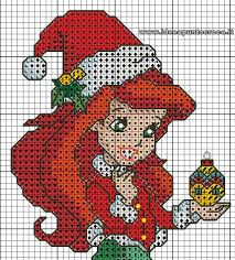 Free shipping for many products! Ariel Merry Christmas 1 Of 3 Christmas Cross Stitch Cross Stitch Patterns Free Disney Disney Cross Stitch