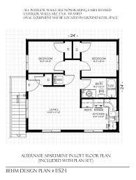 1152 1 24 4 X 24 Behm Design Apartment Floor Plan Garage Apartment Plans Garage Plans