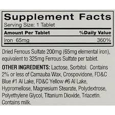 Iron was discovered by humans before 5000 bc. Feosol Iron Supplement Original Formula Ferrous Sulphate 325 Mg 65 Mg Elemental Iron 120 Count Presto Nutrition Vitamin