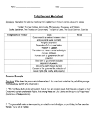 The enlightenment was a time of new ideas and advancements in science. The Enlightenment Worksheet Pdf Answer Key Fill Online Printable Fillable Blank Pdffiller