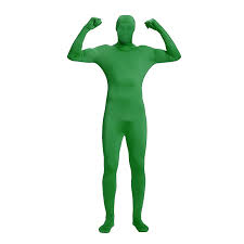 He has big green eyes, red and gold feathers, and purple tail feathers. Chromakey Green Full Bodysuit Unisex Spandex Stretch Adult Costume Disappearing Man Body Suit Invisible Effect Manufacturers And Suppliers Focus