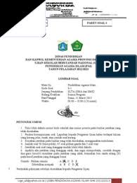 Soal usbn pai sma 2021 dan kunci jawaban. Paket Soal Usbn Pai Smk
