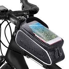Mozowo Bike Frame Bag Bicycle Phone Holder Waterproof Cycling Front Top Tube Pouch Bike Frame Phone Mount Pannier Crossba Bike Frame Bag Bike Frame Frame Bag