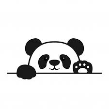 Black And White Panda Wallpaper Cute Panda Paws Up Over Wall Panda Face Cartoon Icon In 2020 Cute Panda Drawing Cute Panda Cartoon Cute Panda Wallpaper
