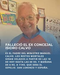 Este jueves al mediodía, falleció en la ciudad de Córdoba Isidro Fermín  Calvo, conocido en la comunidad como “el Negro Calvo”, tras atravesar una  larga enfermedad. Tenía 73 años y estaba internado