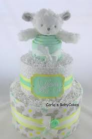 Here you can see the base cake, border detail is an edible image. Diaper Cakes Baby Bassinet Baby Shower Diaper Cake Mommy To Be Gift Centerpiece Favor Birthday 360idcom Fr