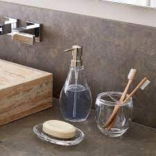 Ceramic canisters sets for the kitchen make a fantastic choice for food storage because they don't leach chemicals. Umbra Droplet Acrylic Countertop Bathroom Set The Container Store