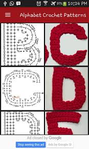 Saya akan jelaskan dua cara dalam membaca pola rajut: Pola Crochet Alphabet For Android Apk Download