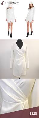 New Black Halo White Long Sleeve Carie Mini Dress Boutique Fashion Black Halo Black Halo Dress
