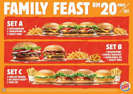 With burger king's extensive menu items, you can get just about anything you're craving for. Burger King Family Feast Bundles For Only Rm20 Promotion 1 September 2020 30 September 2020 Family Feast Burger Burger King