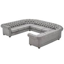 Entdecken sie jetzt unser umfangreiches sortiment. Edle Chesterfield U Formige Wohnlandschaft Premium Klasse Design Stil Textil Stoff Grau Ecksofa Eckcouch Bei Jv Mobel Osterreich