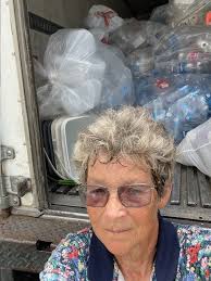 Friday fabric sale near store entrance