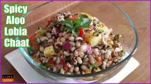 Spicy Aloo Lobia Chaat Recipe Howto Make Lobia Vegetarian Salad Reci Chaat Recipe Chaat Vegetarian Salad Recipes