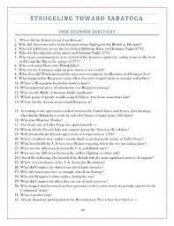 Struggling Toward Saratoga Worksheet Answers Nidecmege