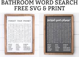 Download bathroom signs and use any clip art,coloring,png graphics in your website, document or presentation. Bathroom Word Search Svg Print 3 Free Versions