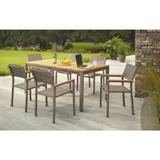 Hampton Bay Barnsdale Teak 7 Piece Patio Dining Set Set T1840 C2011 The Home Depot Modern Patio Furniture Patio Dining Table Patio Dining