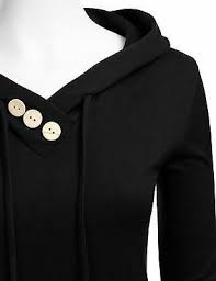 Ninexis Womens Long Sleeve Button V Neck Sweatshirts Pull