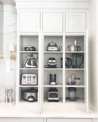If your kitchen isn't large enough to contain storage carts you can dedicate a whole line of shelves at a corner and store all your kitchen appliances. 34 Best Kitchen Appliance Storage Ideas