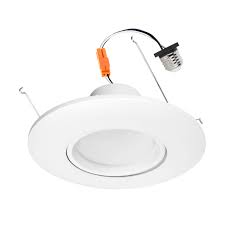 Led Recessed Lighting Kit For 5 To 6 Cans Retrofit Led Downlight W Gimbal Trim 75 Watt Equivalent Dimmable 1000 Lumens Super Bright Leds