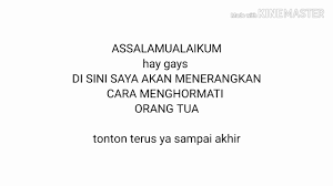 Contoh karangan cara menghormati orang yang lebih tua. Cara Menghormati Kedua Orang Tua Youtube