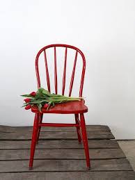 Sale Vintage Wood Spindle Chair Red Painted Chair By 86home Http Etsy Me Vs2a2c Painted Chair Painted Wood Chairs Lake House Furniture