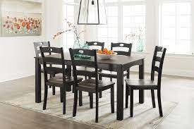 Ashley D338 Froshburg Dining Room Table And 6 Chairs Best Furniture Black Dining Room Black Dining Room Table Dining Room Table