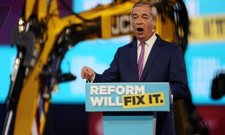 I like Rupert Lowe's plain speaking': suspended MP haunts Nigel Farage's big rally | Reform UK | The Guardian