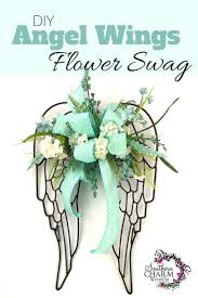 Diy Angel Wings Flower Swag Video Angel Wings Flower Diy Angel Wings Angel Wings Wall Decor