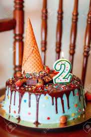Free for commercial use no attribution required high quality images. Cake Birthday Cake With Candles For 2nd Birthday Stock Photo Picture And Royalty Free Image Image 80648340