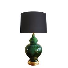 1960s Vintage Midcentury Green Ceramic Table Lamp 145 00 Ceramic Table Lamps Green Ceramics Lamp